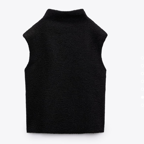 NEW Zara Black Textured Top - Picture 5 of 11